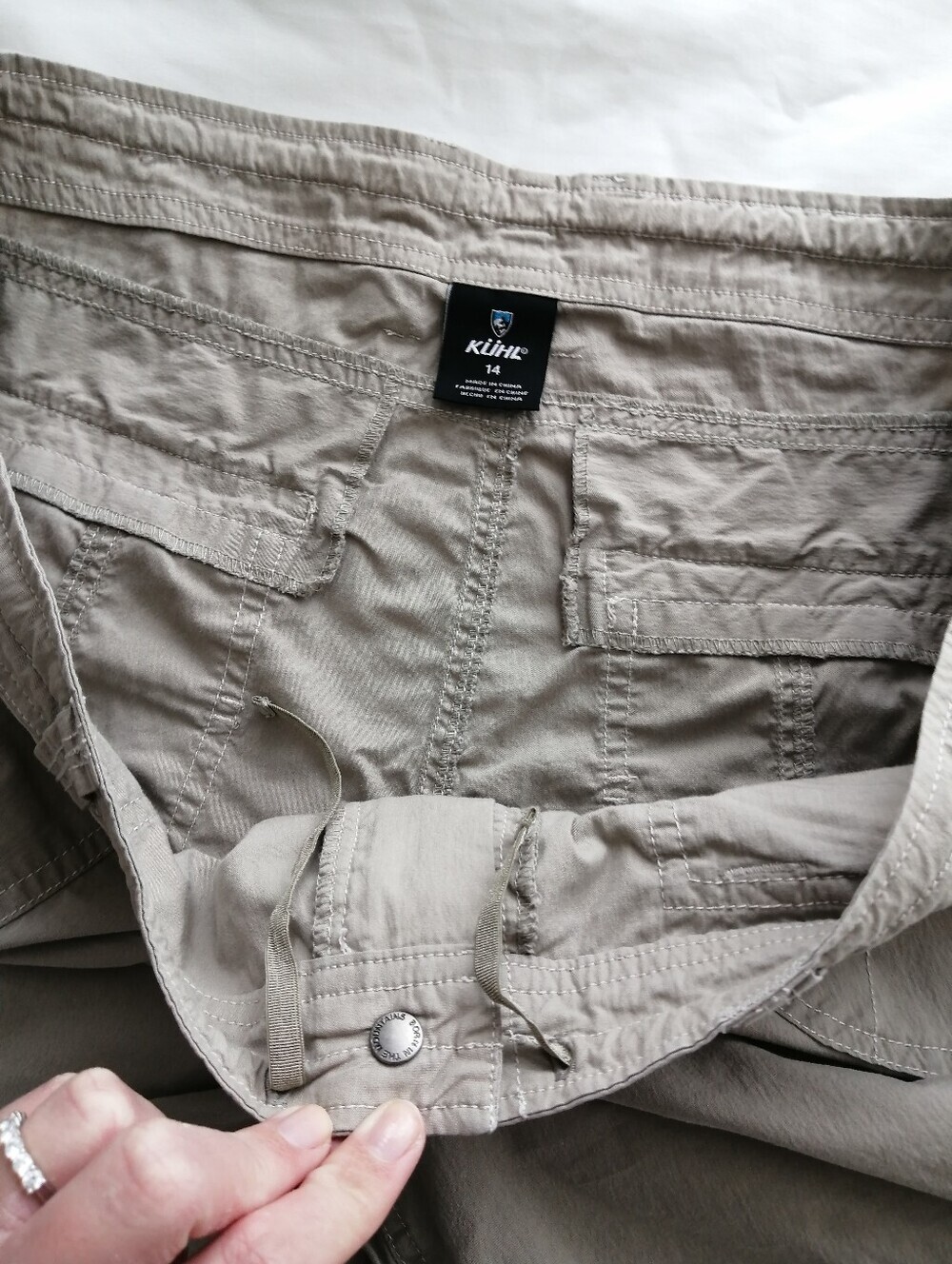 Kuhl Tan Beige Hiking Shorts Plus Size 14 Gorpcore Trail Outdoor - Picture 11 of 15